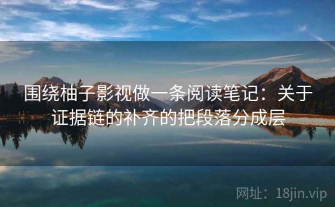 围绕柚子影视做一条阅读笔记：关于证据链的补齐的把段落分成层