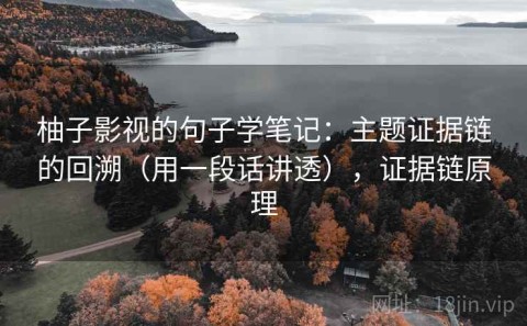 柚子影视的句子学笔记：主题证据链的回溯（用一段话讲透），证据链原理