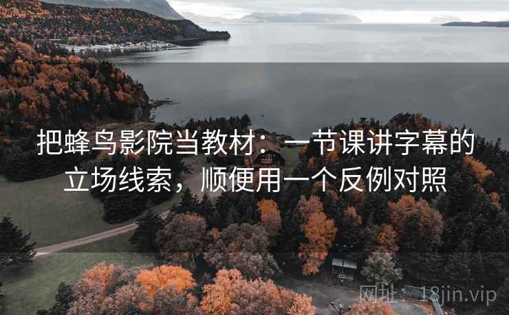 把蜂鸟影院当教材：一节课讲字幕的立场线索，顺便用一个反例对照